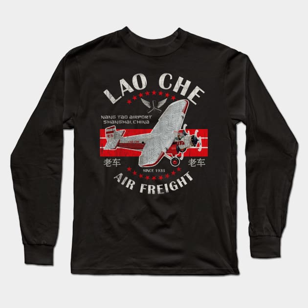 Lao Che Air Freight Temple of Doom Long Sleeve T-Shirt by Alema Art